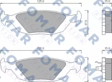FOMAR FRICTION fo451181 -  Комплект тормозных колодок, дисковый тормоз